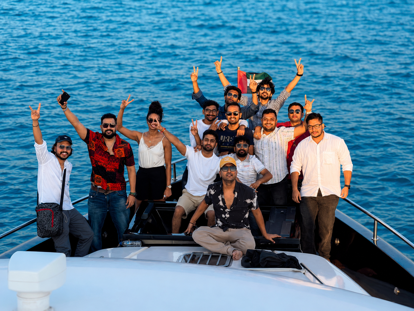 PingGovio Trips group on a yacht tour
